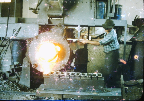 1960s Photo of George Glucina at work in his factory in West Auckland